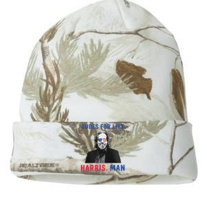 Dudes For Like Harris Man White Dude For Kamala Harris 2024 Kati Licensed 12" Camo Beanie