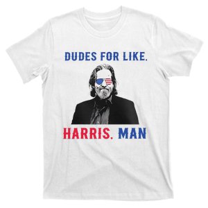 Dudes For Like Harris Man White Dude For Kamala Harris 2024 T-Shirt