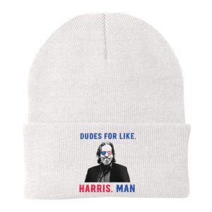 Dudes For Like Harris Man White Dude For Kamala Harris 2024 Knit Cap Winter Beanie