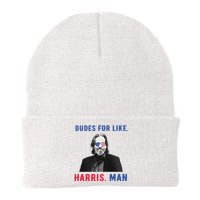 Dudes For Like Harris Man White Dude For Kamala Harris 2024 Knit Cap Winter Beanie