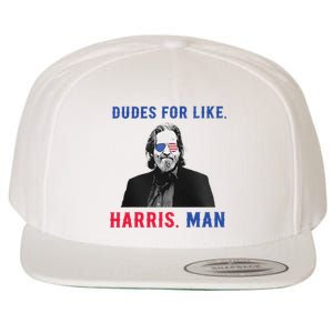 Dudes For Like Harris Man White Dude For Kamala Harris 2024 Wool Snapback Cap