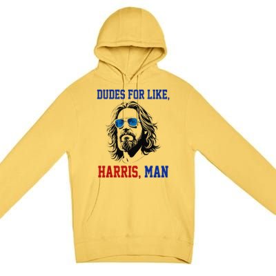 Dudes For Like Harris Man Funny White Dudes For Harris 2024 Gift Premium Pullover Hoodie