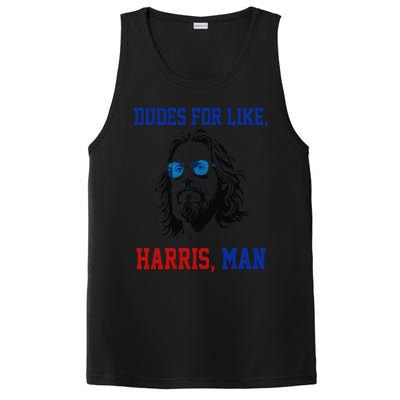 Dudes For Like Harris Man Funny White Dudes For Harris 2024 Gift PosiCharge Competitor Tank