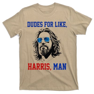 Dudes For Like Harris Man Funny White Dudes For Harris 2024 Gift T-Shirt