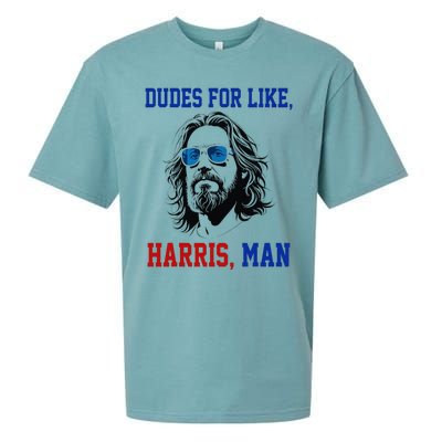 Dudes For Like Harris Man Funny White Dudes For Harris 2024 Gift Sueded Cloud Jersey T-Shirt