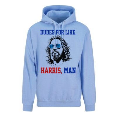 Dudes For Like Harris Man Funny White Dudes For Harris 2024 Gift Unisex Surf Hoodie