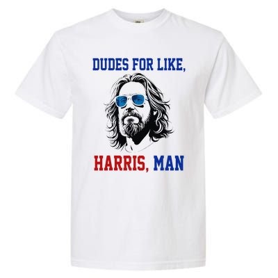 Dudes For Like Harris Man Funny White Dudes For Harris 2024 Gift Garment-Dyed Heavyweight T-Shirt