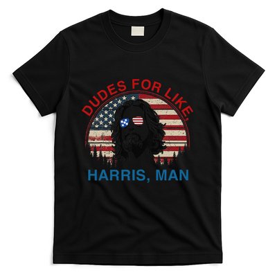 Dudes For Like Harris Man White Dude For Kamala Harris 2024 Gift T-Shirt