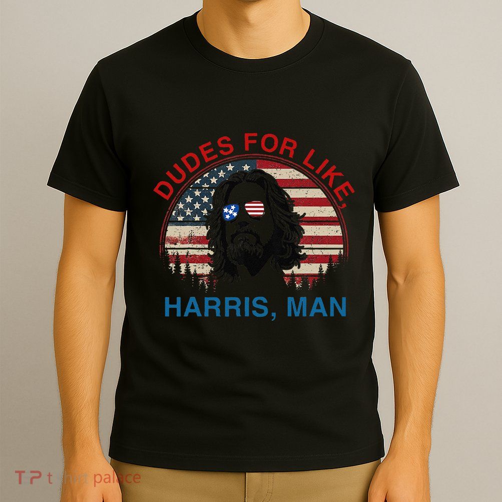 Dudes For Like Harris Man White Dude For Kamala Harris 2024 Gift T-Shirt