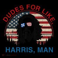 Dudes For Like Harris Man White Dude For Kamala Harris 2024 Gift T-Shirt