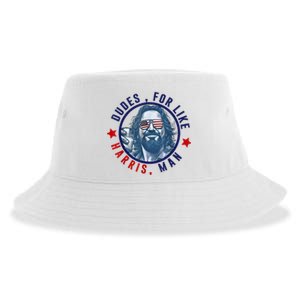 Dudes For Like Harris Man Funny White Dudes For Harris 2024 Sustainable Bucket Hat