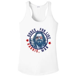 Dudes For Like Harris Man Funny White Dudes For Harris 2024 Ladies PosiCharge Competitor Racerback Tank