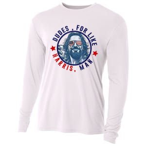 Dudes For Like Harris Man Funny White Dudes For Harris 2024 Cooling Performance Long Sleeve Crew