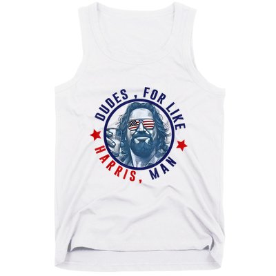 Dudes For Like Harris Man Funny White Dudes For Harris 2024 Tank Top