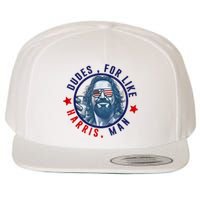 Dudes For Like Harris Man Funny White Dudes For Harris 2024 Wool Snapback Cap