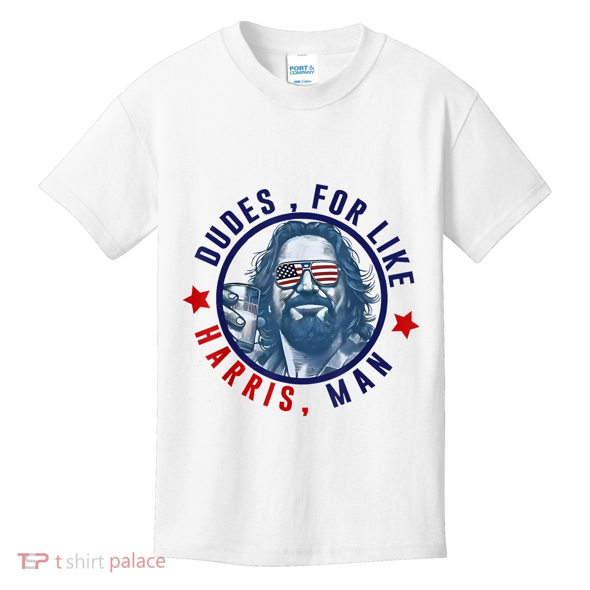 Dudes For Like Harris Man Funny White Dudes For Harris 2024 Kids T-Shirt