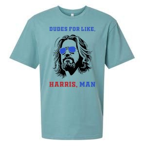 Dudes For Like Harris Man White Dude For Kamala Harris 2024 Sueded Cloud Jersey T-Shirt