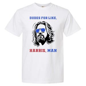 Dudes For Like Harris Man White Dude For Kamala Harris 2024 Garment-Dyed Heavyweight T-Shirt