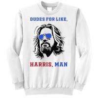 Dudes For Like Harris Man White Dude For Kamala Harris 2024 Sweatshirt