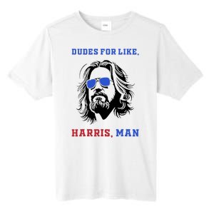 Dudes For Like Harris Man White Dude For Kamala Harris 2024 Tall Fusion ChromaSoft Performance T-Shirt