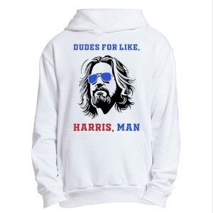 Dudes For Like Harris Man White Dude For Kamala Harris 2024 Urban Pullover Hoodie