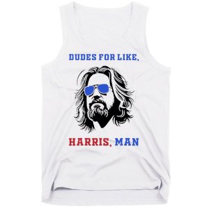 Dudes For Like Harris Man White Dude For Kamala Harris 2024 Tank Top