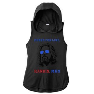 Dudes For Like Harris Man White Dude For Kamala Harris 2024 Gift Ladies PosiCharge Tri-Blend Wicking Draft Hoodie Tank