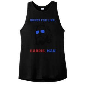 Dudes For Like Harris Man White Dude For Kamala Harris 2024 Gift Ladies PosiCharge Tri-Blend Wicking Tank