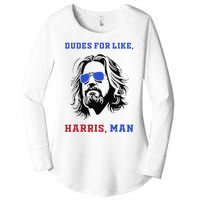 Dudes For Like Harris Man White Dude For Kamala Harris 2024 Gift Women's Perfect Tri Tunic Long Sleeve Shirt