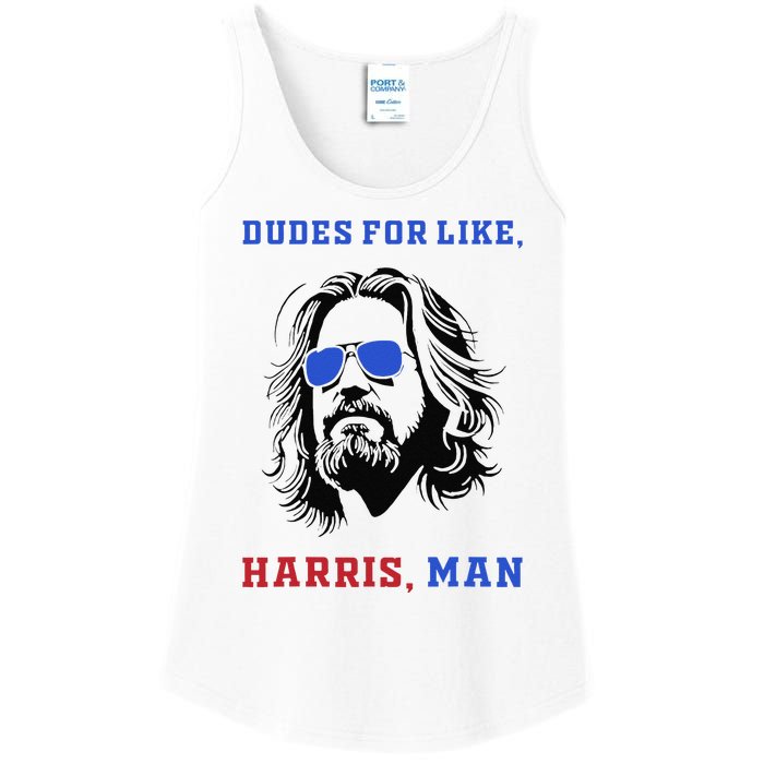 Dudes For Like Harris Man White Dude For Kamala Harris 2024 Gift Ladies Essential Tank