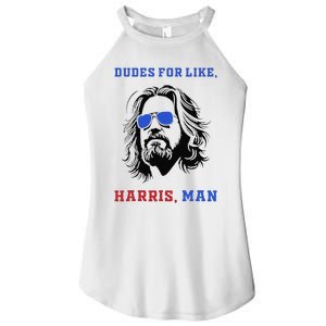 Dudes For Like Harris Man White Dude For Kamala Harris 2024 Gift Women's Perfect Tri Rocker Tank