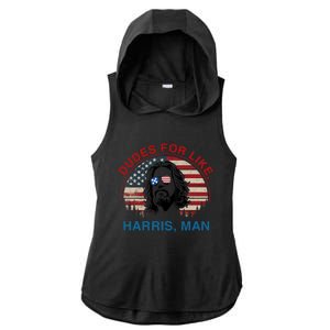 Dudes For Like Harris Man White Dude For Kamala Harris 2024 Ladies PosiCharge Tri-Blend Wicking Draft Hoodie Tank