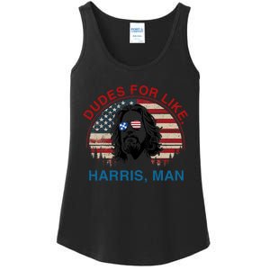 Dudes For Like Harris Man White Dude For Kamala Harris 2024 Ladies Essential Tank