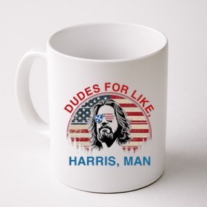 Dudes For Like Harris Man White Dude For Kamala Harris 2024 Coffee Mug