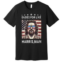 Dudes For Like Harris Man White Dude For Kamala Harris 2024 Premium T-Shirt