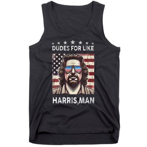 Dudes For Like Harris Man White Dude For Kamala Harris 2024 Tank Top