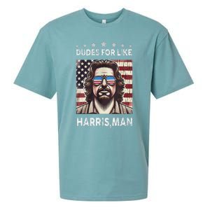 Dudes For Like Harris Man White Dude For Kamala Harris 2024 Sueded Cloud Jersey T-Shirt