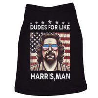 Dudes For Like Harris Man White Dude For Kamala Harris 2024 Doggie Tank