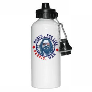 Dudes For Like Harris Man Funny White Dudes For Harris 2024 Aluminum Water Bottle