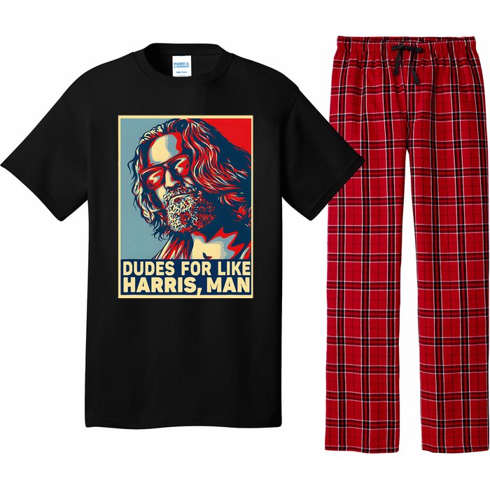 Dudes For Like Harris Man Vote Kamala For President Pajama Set