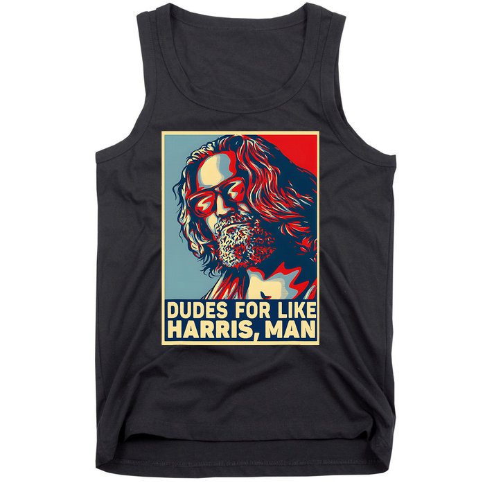 Dudes For Like Harris Man Vote Kamala For President Tank Top