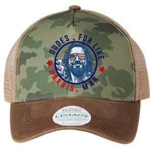 Dudes For Like Harris Man Funny White Dudes For Harris 2024 Gift Legacy Tie Dye Trucker Hat