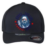 Dudes For Like Harris Man Funny White Dudes For Harris 2024 Gift Flexfit Unipanel Trucker Cap