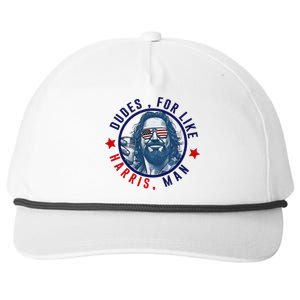 Dudes For Like Harris Man Funny White Dudes For Harris 2024 Gift Snapback Five-Panel Rope Hat