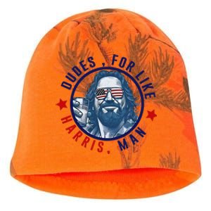 Dudes For Like Harris Man Funny White Dudes For Harris 2024 Gift Kati - Camo Knit Beanie