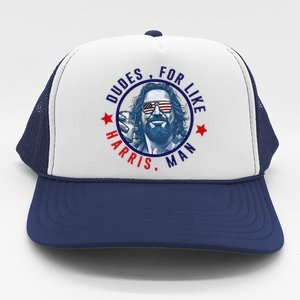 Dudes For Like Harris Man Funny White Dudes For Harris 2024 Gift Trucker Hat