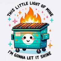 Dumpster Fire Light IM Gonna Let It Shine Halloween Cooling Performance Crew T-Shirt