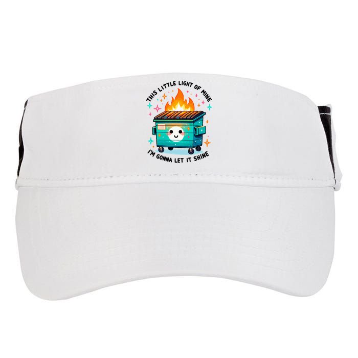 Dumpster Fire Light IM Gonna Let It Shine Halloween Adult Drive Performance Visor