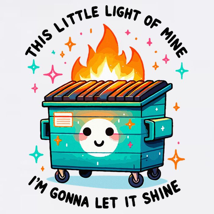 Dumpster Fire Light IM Gonna Let It Shine Halloween Adult Drive Performance Visor