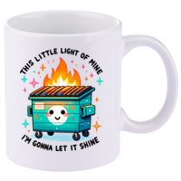 Dumpster Fire Light IM Gonna Let It Shine Halloween 11oz C Handle Ceramic Mug